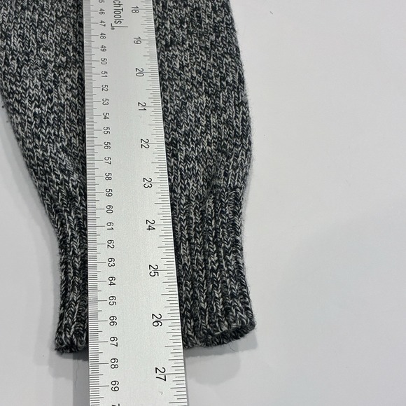 Eddie Bauer Mens Fisherman Cowl Neck Wool Blend Sweater Size M Black Marled Cozy - Picture 11 of 11